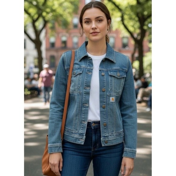 Carhartt Women's Benson Denim Jacket, Sz M - Picture 2 of 7